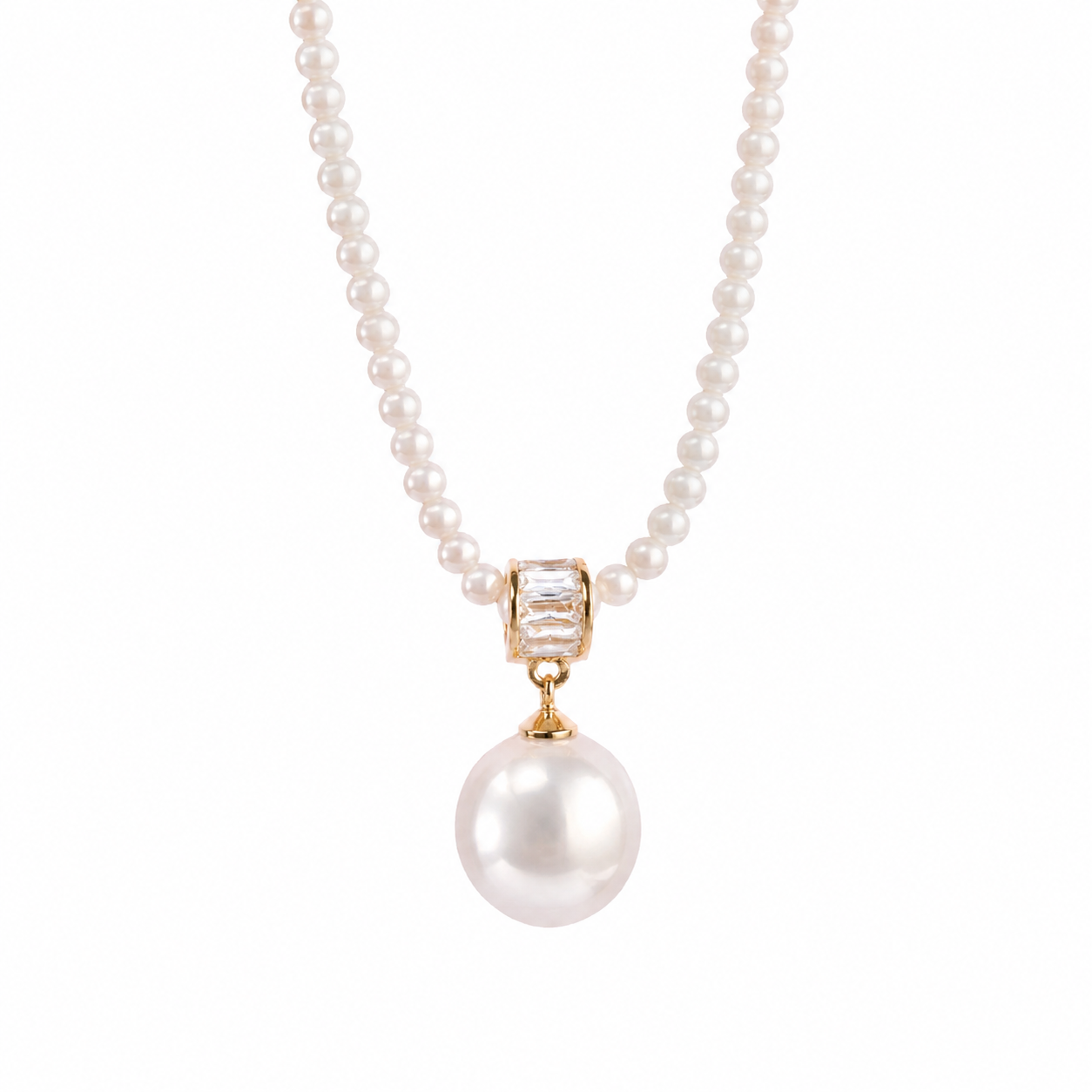 14K Gold Plated Pearl Pendant Necklace