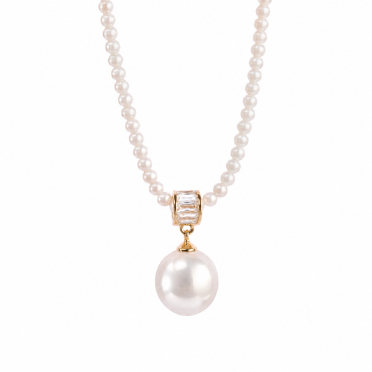 14K Gold Plated Pearl Pendant Necklace