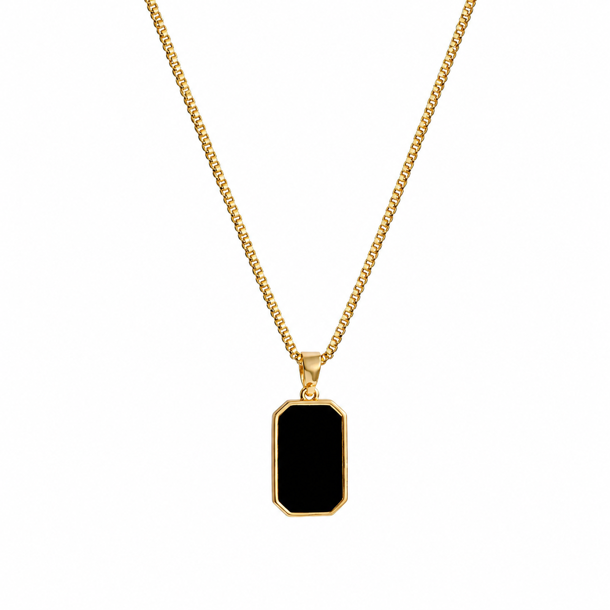 Noir Tag Necklace