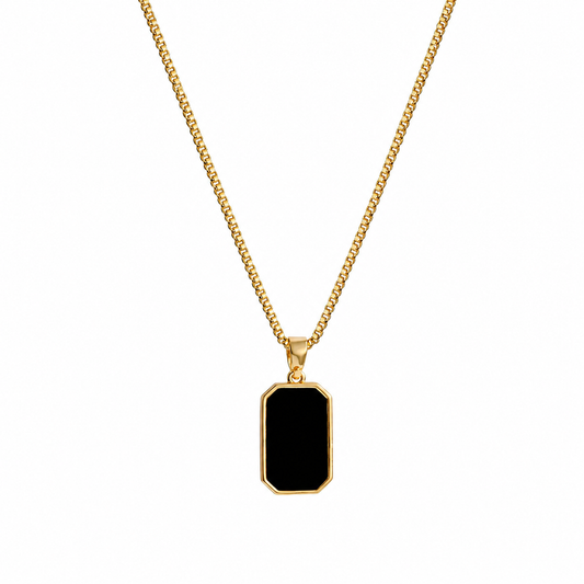 Noir Tag Necklace