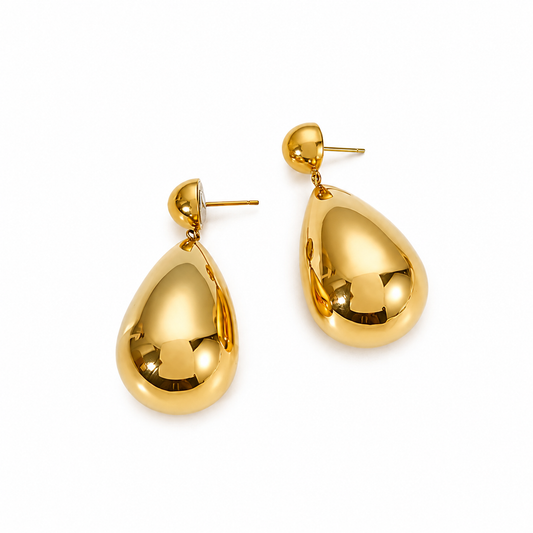 18K Gold Drop Earrings