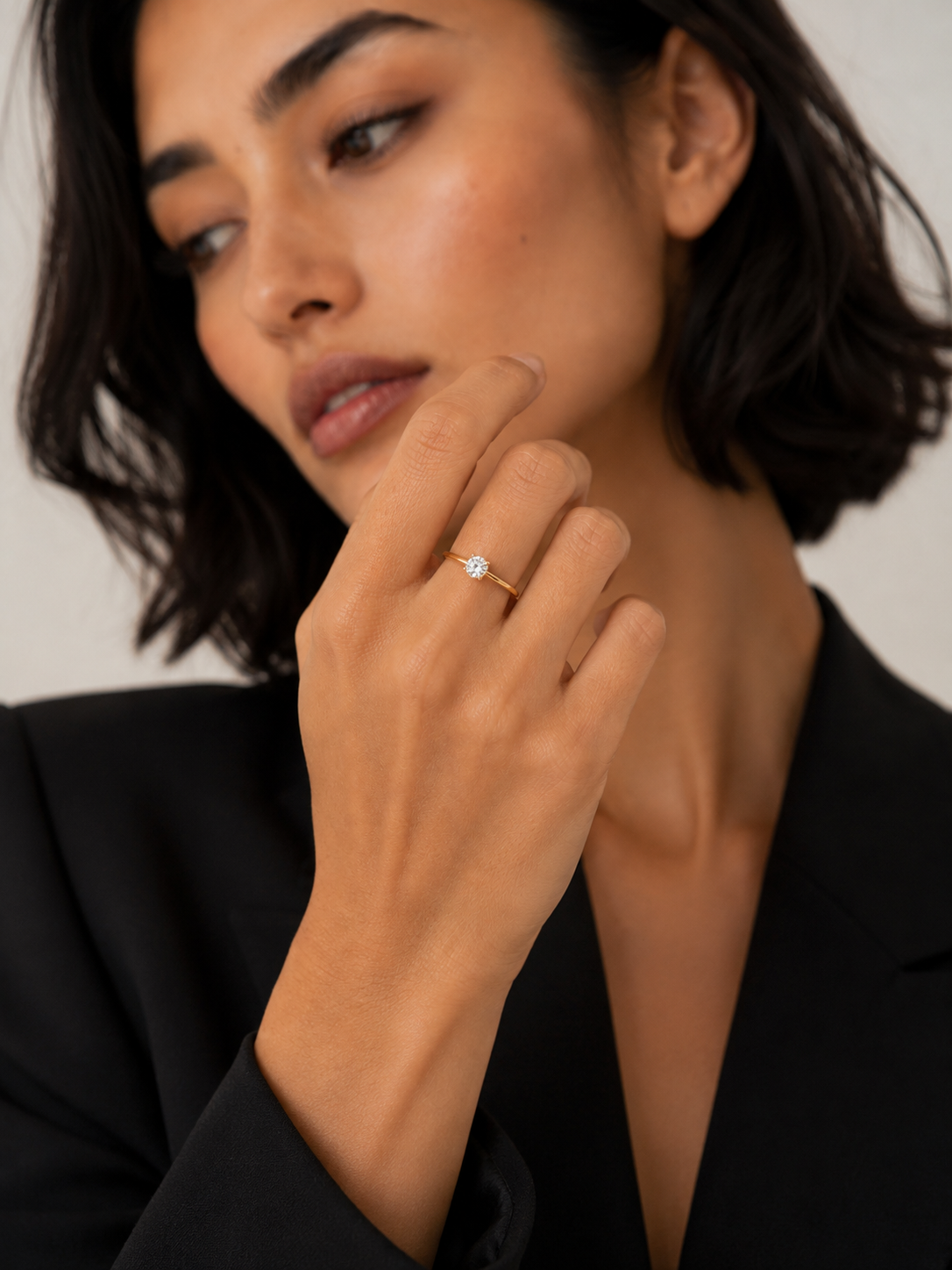 Moissanite Solitaire Ring