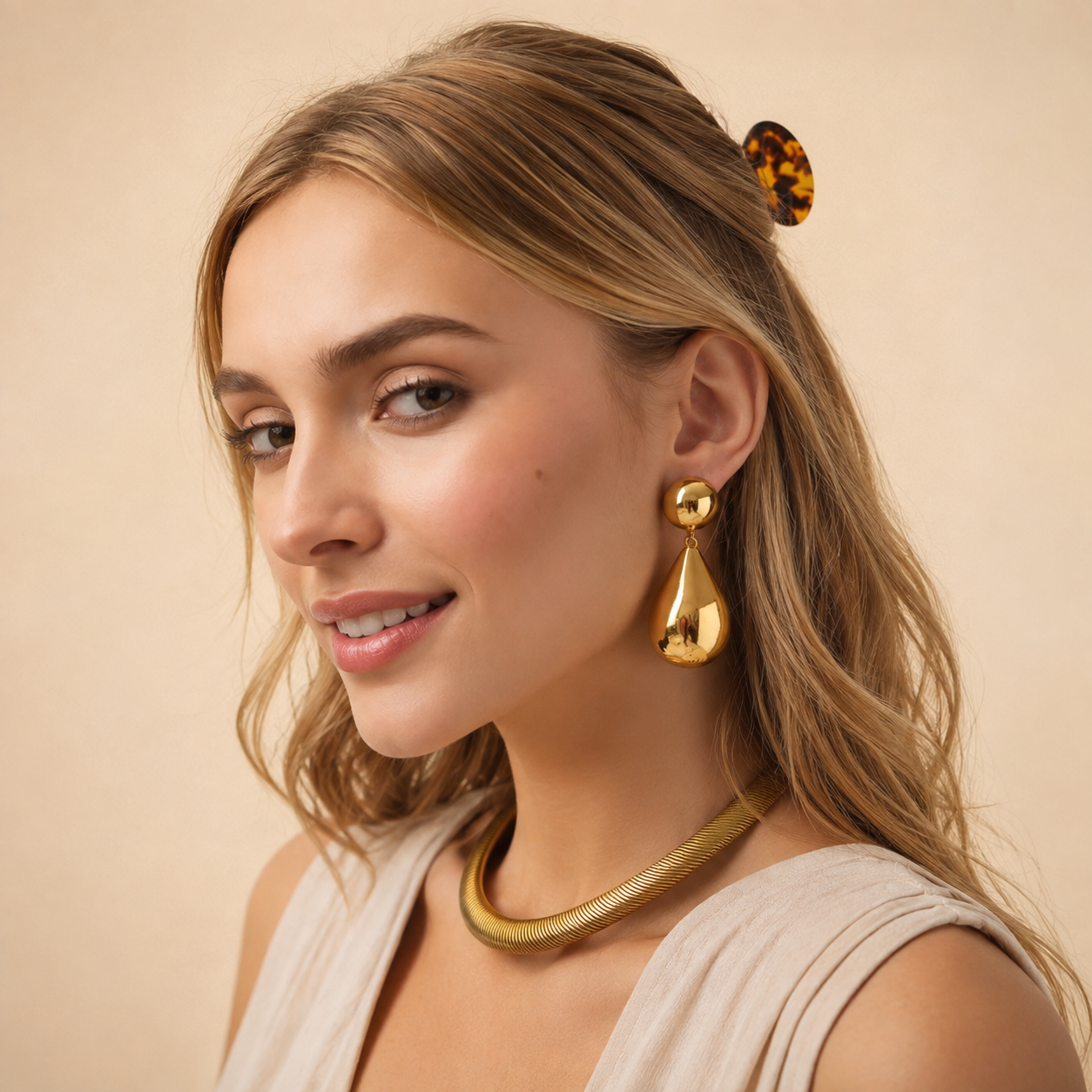 18K Gold Drop Earrings